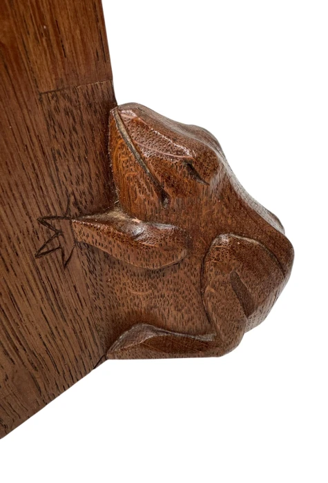 Arts & Crafts Wall Mirror with Hand-Carved Frogs by Kobus de Graaff, 1900s